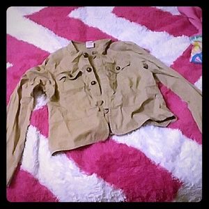 Through over tan jacket